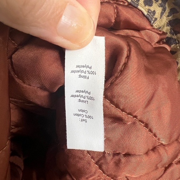 Marissa Webb Ellery Khaki Leopard Print Cotton Canvas Quilted Utility Jacket - Picture 15 of 16